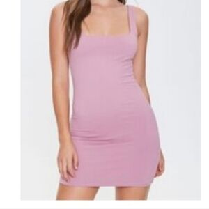 Junior Size Forever21, Sz Large, Light Violet,  Sexy Summer Bodycon Fitted Dress